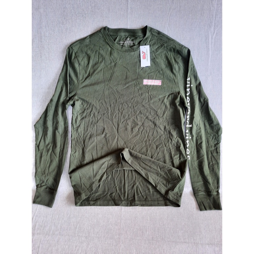 Vineyard Vines Marthas Vineyard Small Men TShirt  Back Andsleeve Print Green NWT